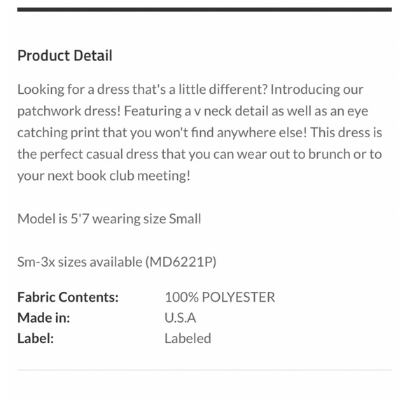 🆑Cute patchwork V neck dress - Picture 10 of 10